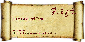 Ficzek Éva névjegykártya