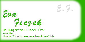 eva ficzek business card